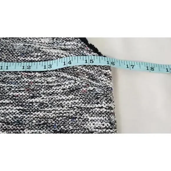 LOFT Outlet Black & White Dress with Frayed Edges Size XS - Picture 5 of 9